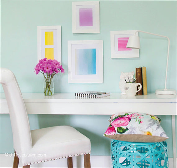 Pretty pastel workspace